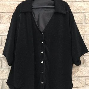 Oversized Black Sparkly Shirt
